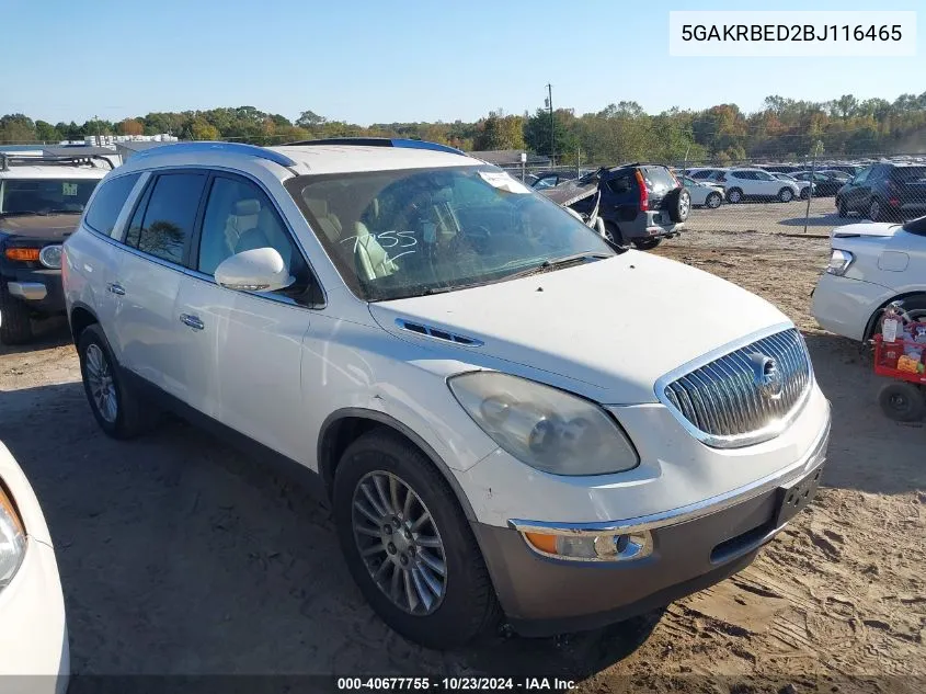 2011 Buick Enclave 1Xl VIN: 5GAKRBED2BJ116465 Lot: 40677755