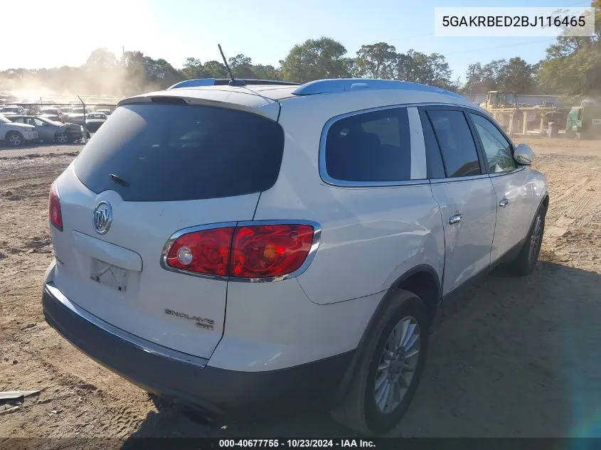 2011 Buick Enclave 1Xl VIN: 5GAKRBED2BJ116465 Lot: 40677755