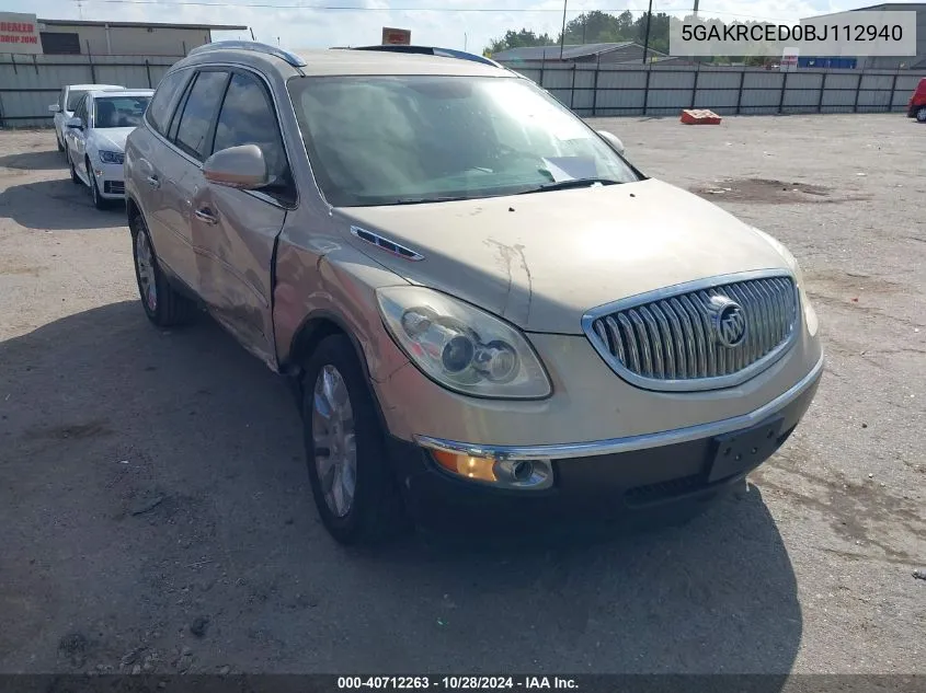 2011 Buick Enclave 2Xl VIN: 5GAKRCED0BJ112940 Lot: 40712263