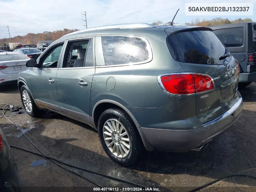 2011 Buick Enclave 1Xl VIN: 5GAKVBED2BJ132337 Lot: 40716112