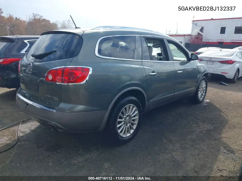 2011 Buick Enclave 1Xl VIN: 5GAKVBED2BJ132337 Lot: 40716112