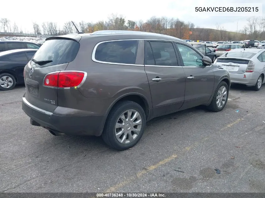 2011 Buick Enclave 2Xl VIN: 5GAKVCED6BJ205215 Lot: 40736248