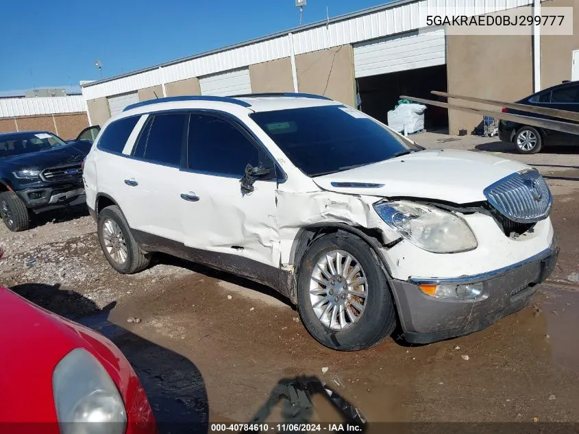 2011 Buick Enclave Cx VIN: 5GAKRAED0BJ299777 Lot: 40784610