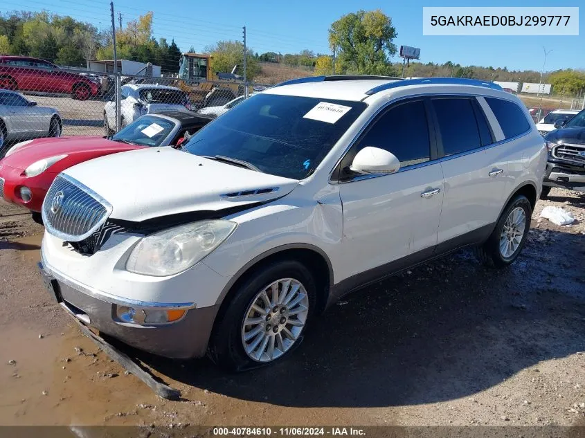 2011 Buick Enclave Cx VIN: 5GAKRAED0BJ299777 Lot: 40784610