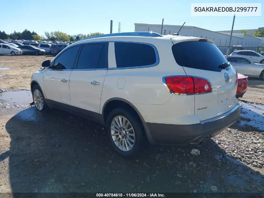 2011 Buick Enclave Cx VIN: 5GAKRAED0BJ299777 Lot: 40784610