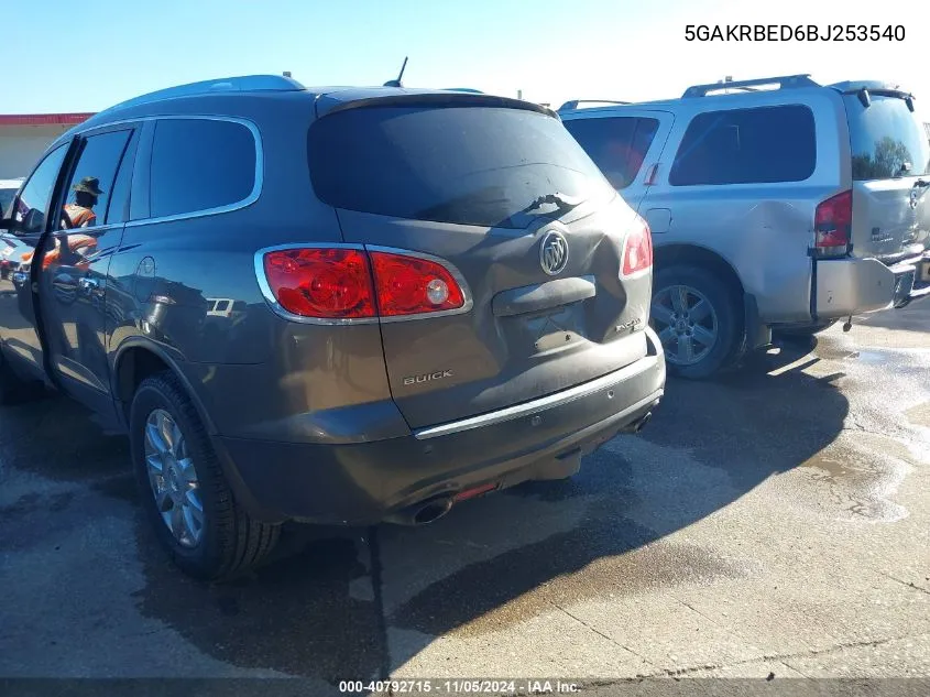 2011 Buick Enclave 1Xl VIN: 5GAKRBED6BJ253540 Lot: 40792715