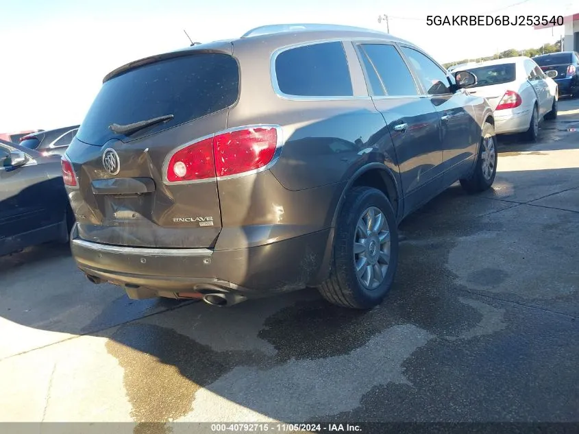 2011 Buick Enclave 1Xl VIN: 5GAKRBED6BJ253540 Lot: 40792715