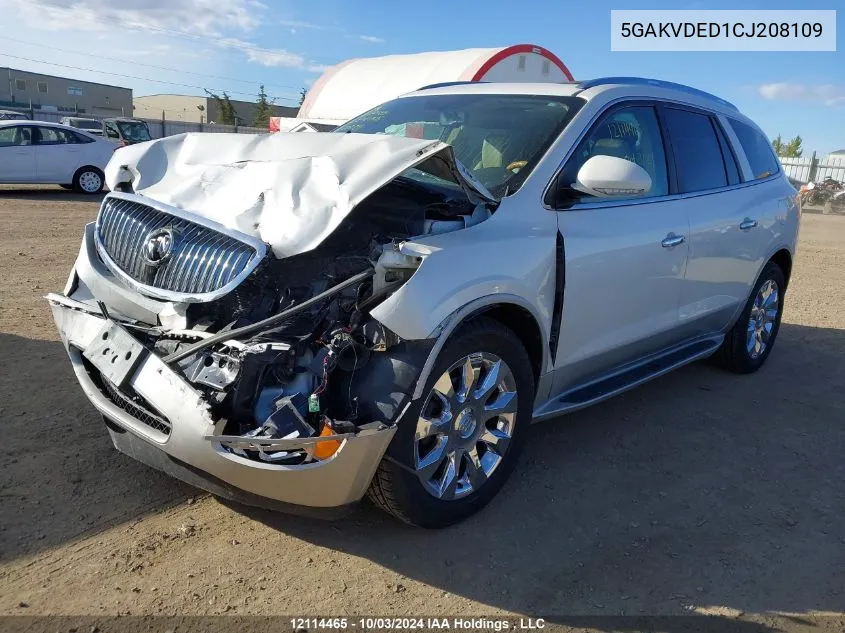 2012 Buick Enclave VIN: 5GAKVDED1CJ208109 Lot: 12114465