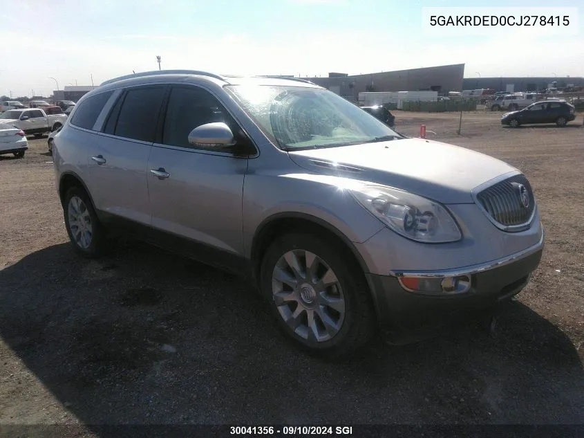 5GAKRDED0CJ278415 2012 Buick Enclave