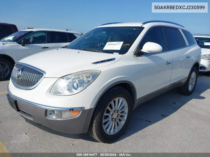 2012 Buick Enclave Convenience VIN: 5GAKRBEDXCJ230599 Lot: 39516477