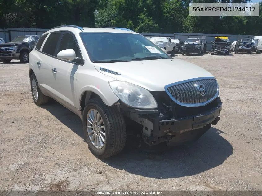 2012 Buick Enclave Leather VIN: 5GAKRCED4CJ244617 Lot: 39637430