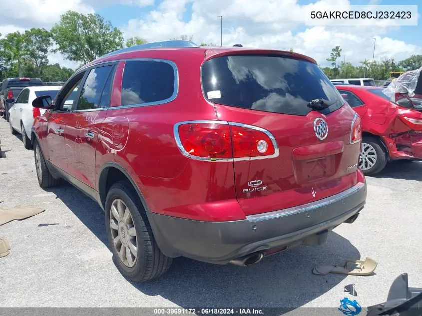 2012 Buick Enclave Leather VIN: 5GAKRCED8CJ232423 Lot: 39691172