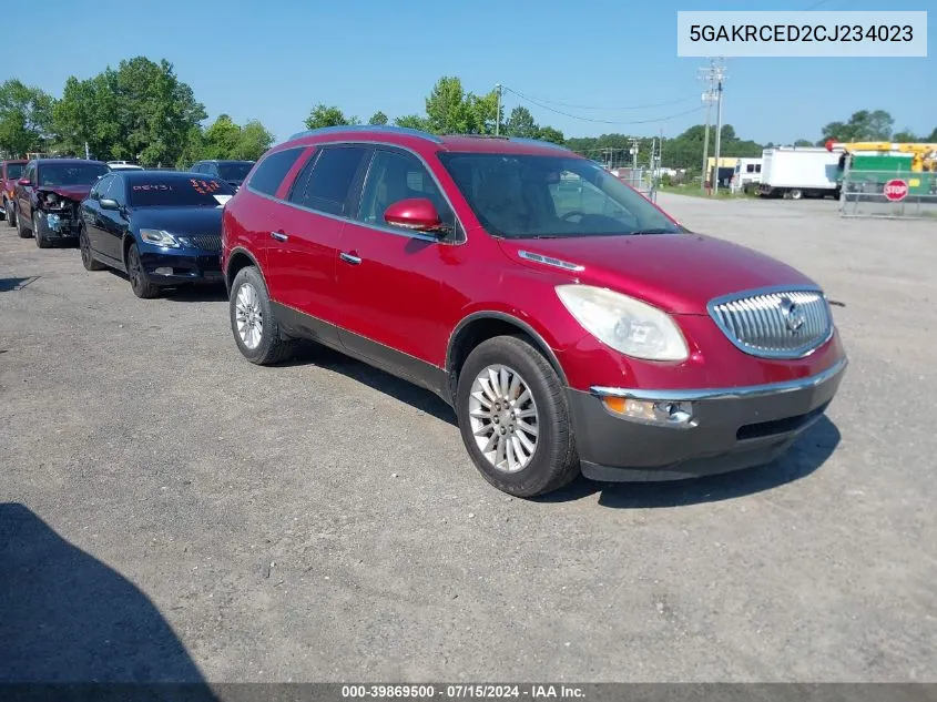 2012 Buick Enclave Leather VIN: 5GAKRCED2CJ234023 Lot: 39869500