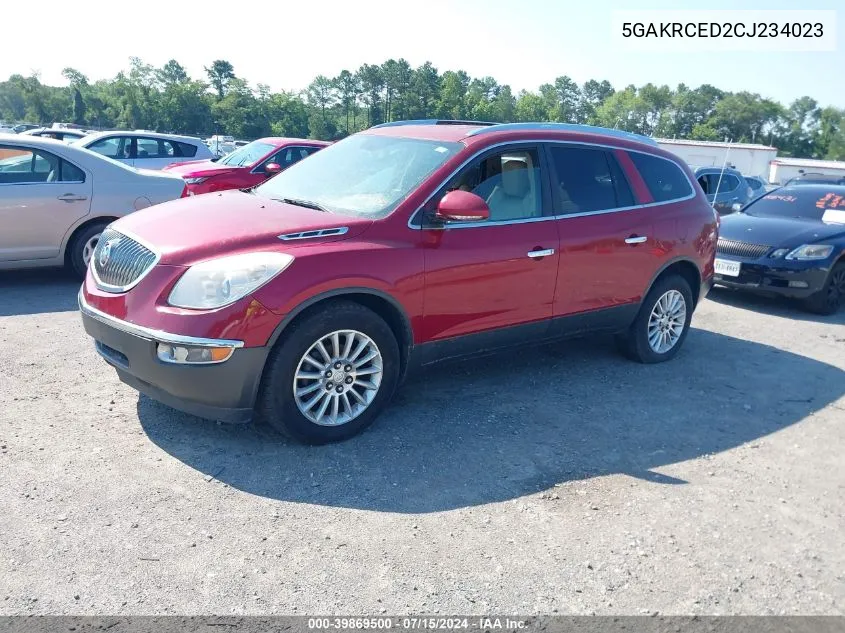 2012 Buick Enclave Leather VIN: 5GAKRCED2CJ234023 Lot: 39869500