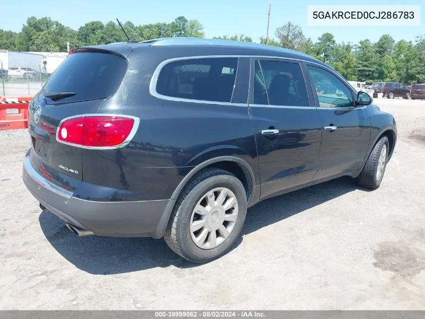 2012 Buick Enclave Leather VIN: 5GAKRCED0CJ286783 Lot: 39999062