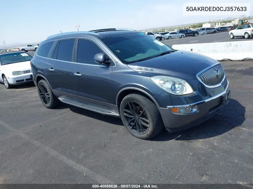 2012 Buick Enclave Premium VIN: 5GAKRDED0CJ357633 Lot: 40059526