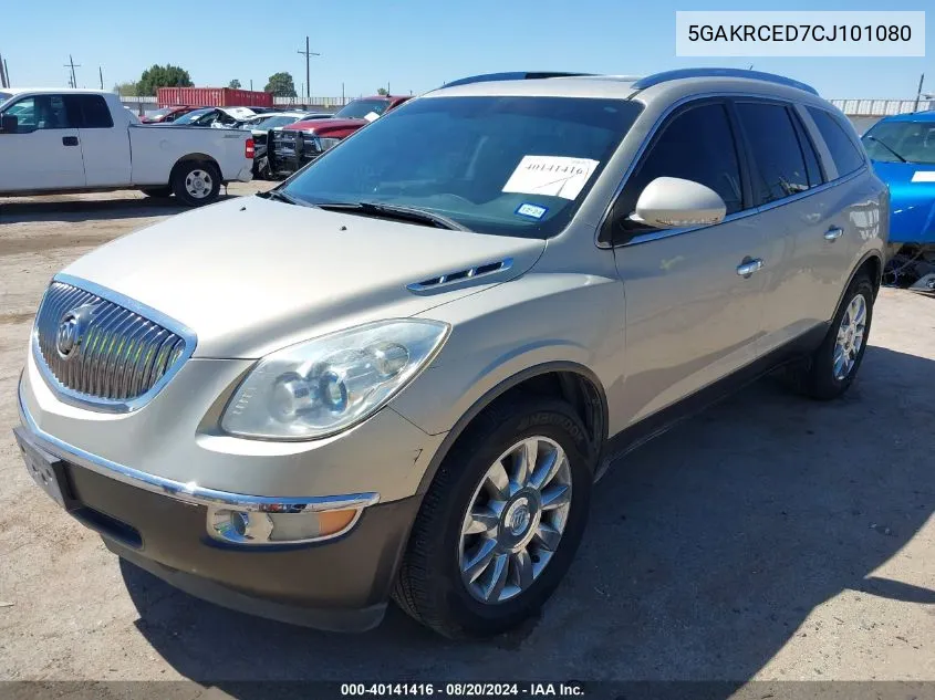 2012 Buick Enclave Leather VIN: 5GAKRCED7CJ101080 Lot: 40141416