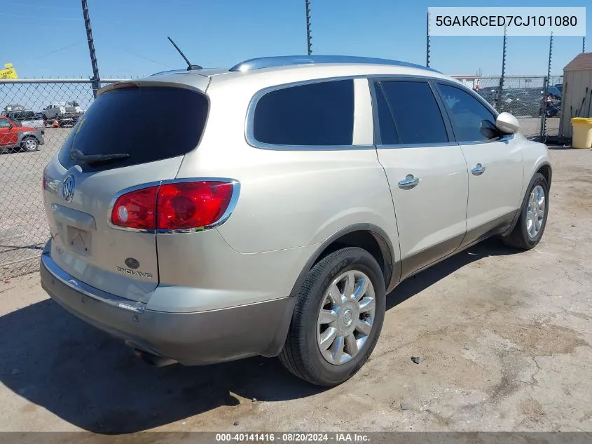 2012 Buick Enclave Leather VIN: 5GAKRCED7CJ101080 Lot: 40141416