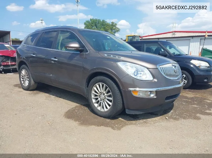 5GAKRCEDXCJ292882 2012 Buick Enclave Leather