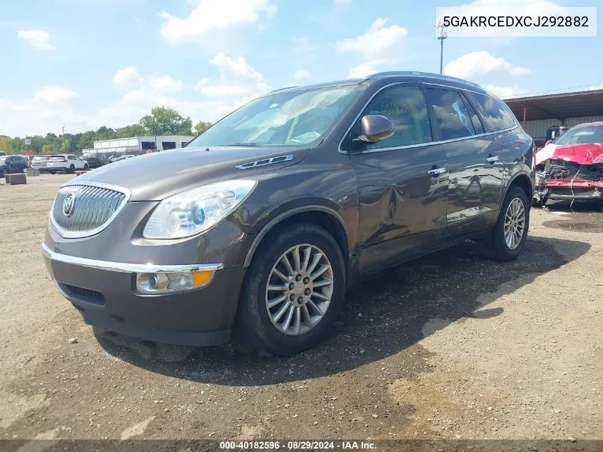 5GAKRCEDXCJ292882 2012 Buick Enclave Leather