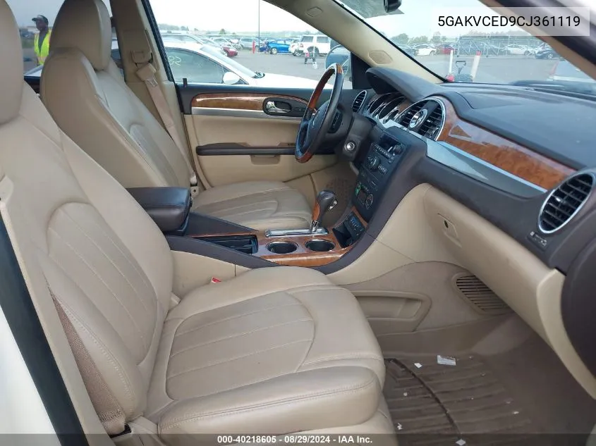 5GAKVCED9CJ361119 2012 Buick Enclave Leather