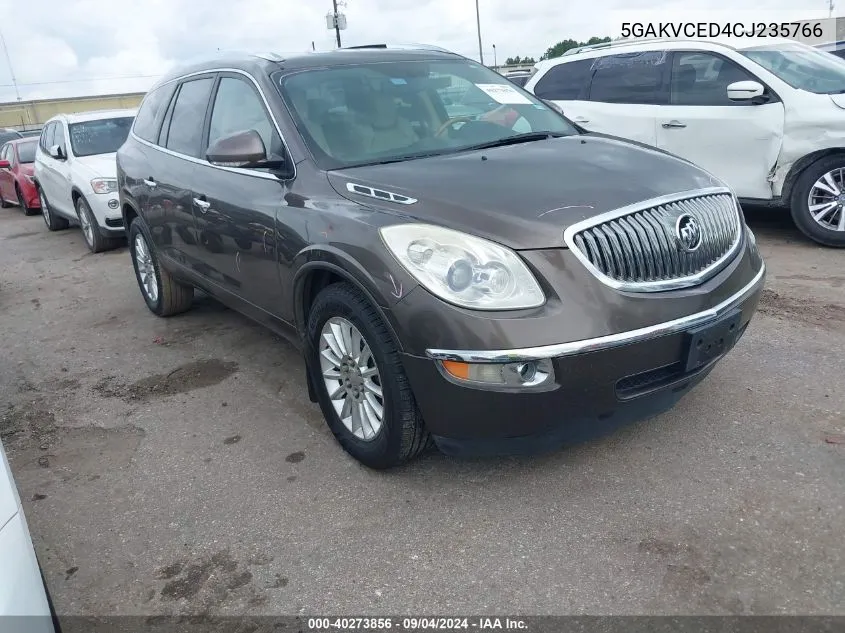 2012 Buick Enclave Leather VIN: 5GAKVCED4CJ235766 Lot: 40273856