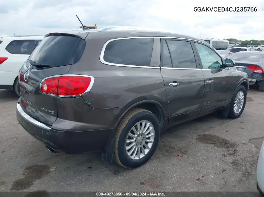 2012 Buick Enclave Leather VIN: 5GAKVCED4CJ235766 Lot: 40273856