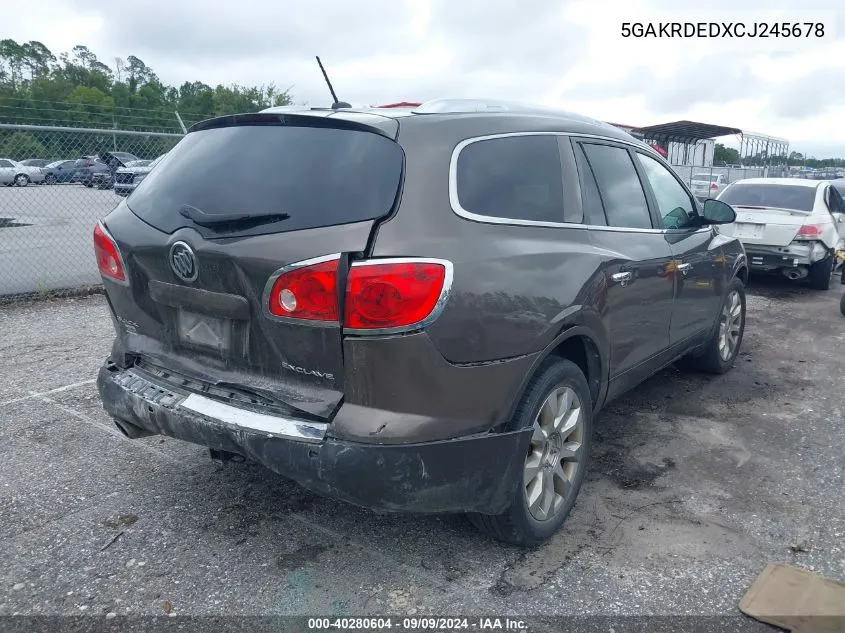 2012 Buick Enclave VIN: 5GAKRDEDXCJ245678 Lot: 40280604