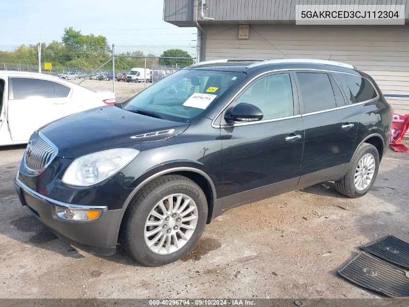 2012 Buick Enclave VIN: 5GAKRCED3CJ112304 Lot: 40296794