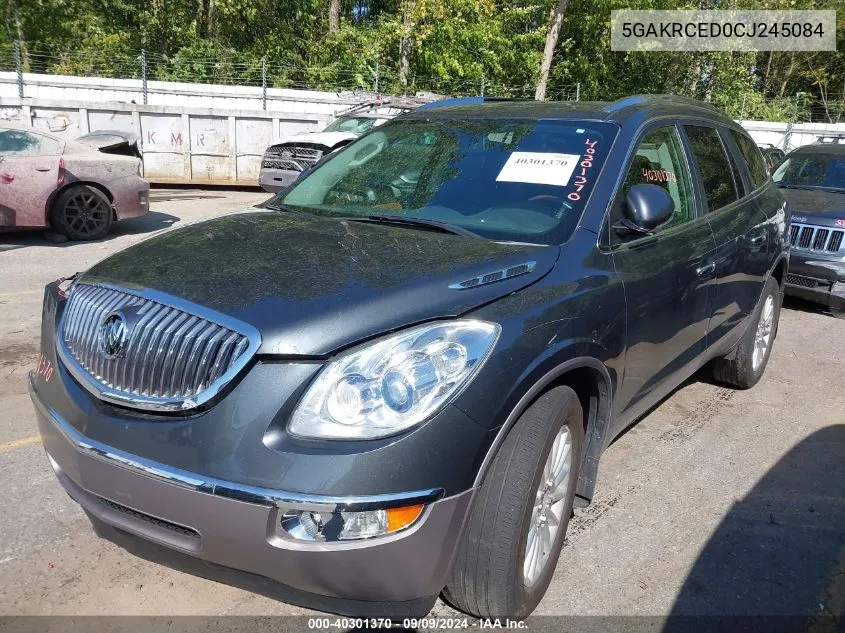 2012 Buick Enclave Leather VIN: 5GAKRCED0CJ245084 Lot: 40301370