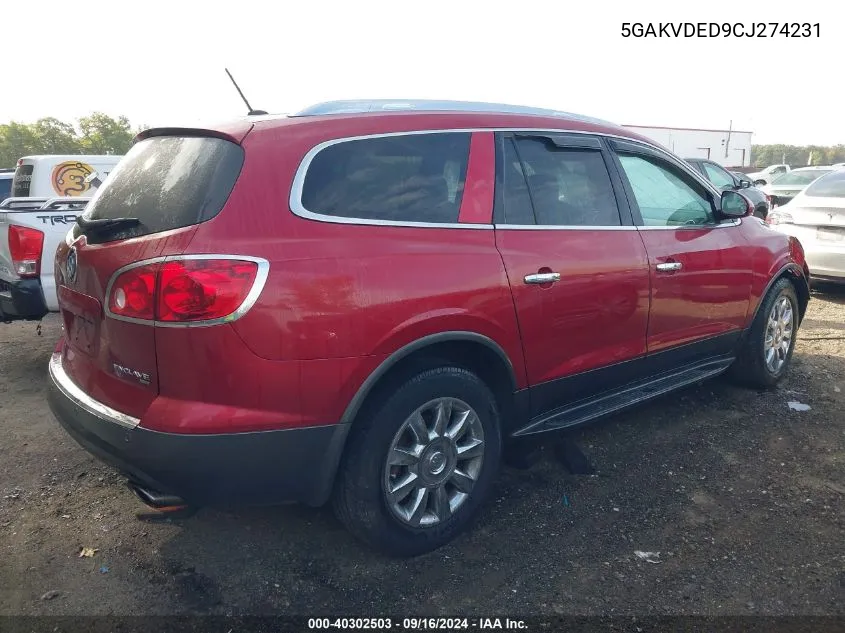 5GAKVDED9CJ274231 2012 Buick Enclave Premium