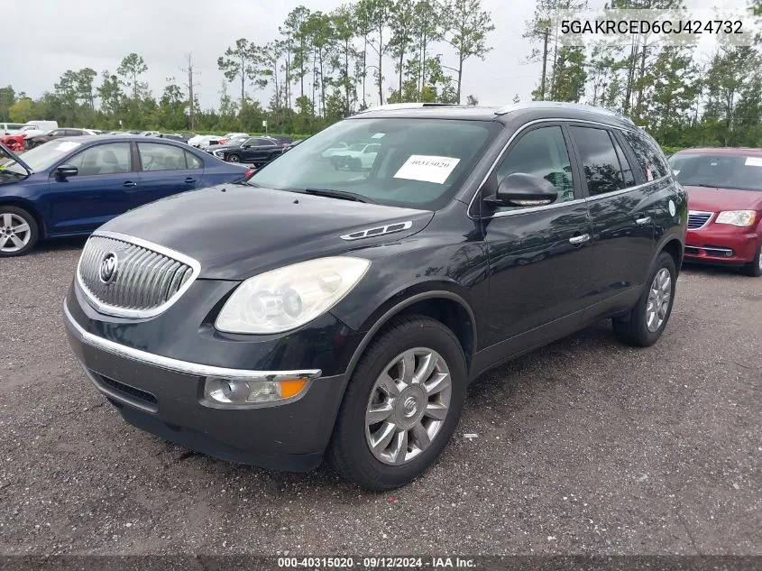 2012 Buick Enclave Leather VIN: 5GAKRCED6CJ424732 Lot: 40315020