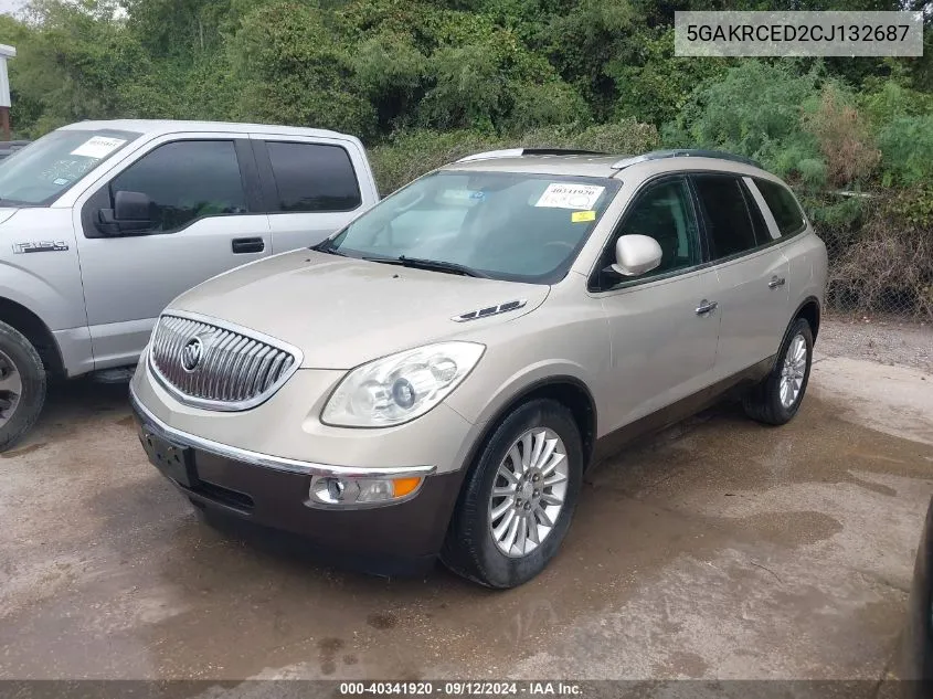 2012 Buick Enclave Leather VIN: 5GAKRCED2CJ132687 Lot: 40341920