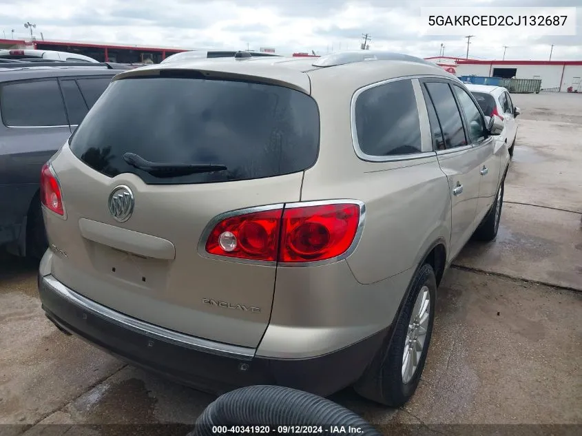 2012 Buick Enclave Leather VIN: 5GAKRCED2CJ132687 Lot: 40341920