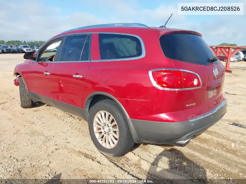 2012 Buick Enclave VIN: 5GAKRCED8CJ208526 Lot: 40352783