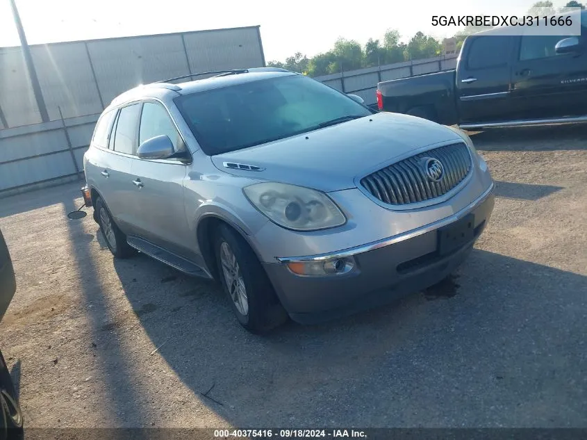 2012 Buick Enclave Convenience VIN: 5GAKRBEDXCJ311666 Lot: 40375416