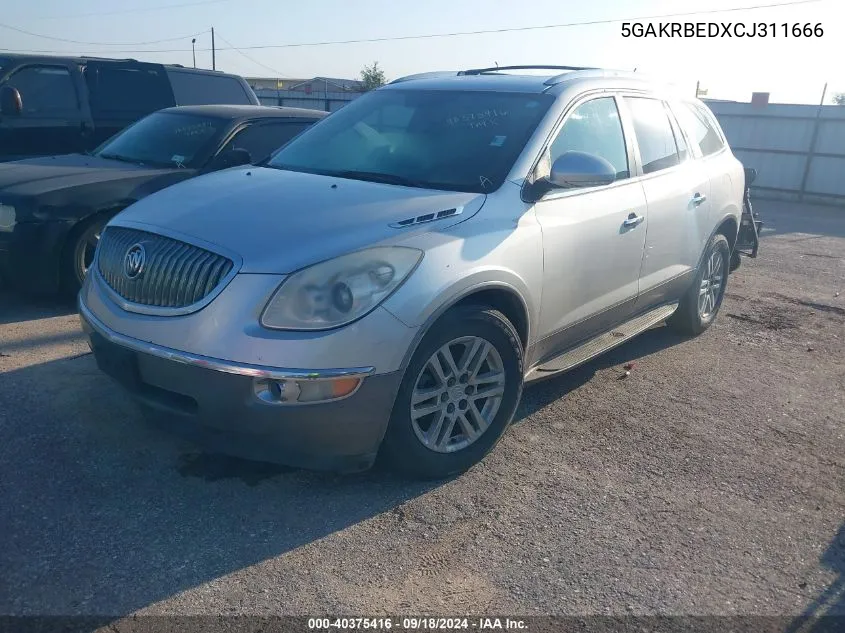 2012 Buick Enclave Convenience VIN: 5GAKRBEDXCJ311666 Lot: 40375416