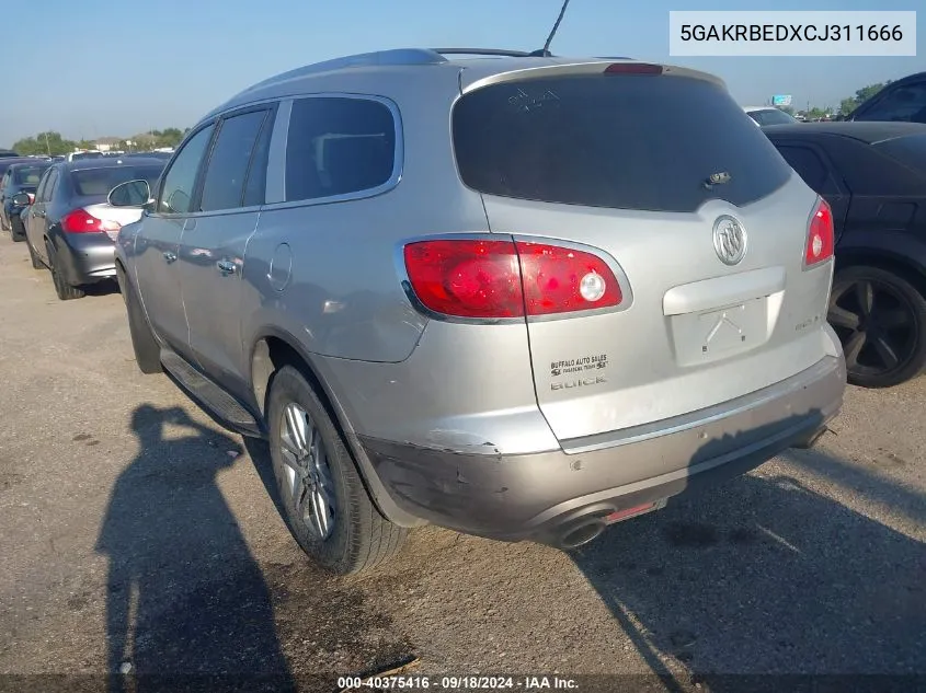 2012 Buick Enclave Convenience VIN: 5GAKRBEDXCJ311666 Lot: 40375416