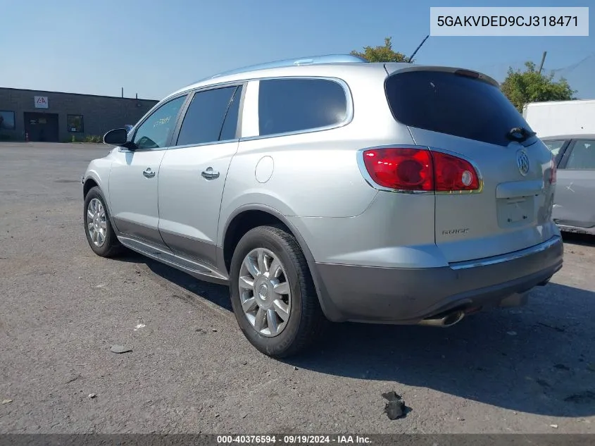 2012 Buick Enclave Premium VIN: 5GAKVDED9CJ318471 Lot: 40376594