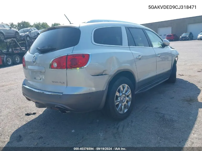 2012 Buick Enclave Premium VIN: 5GAKVDED9CJ318471 Lot: 40376594