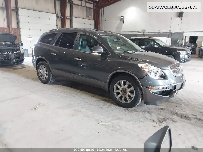 2012 Buick Enclave Leather VIN: 5GAKVCED3CJ267673 Lot: 40390896