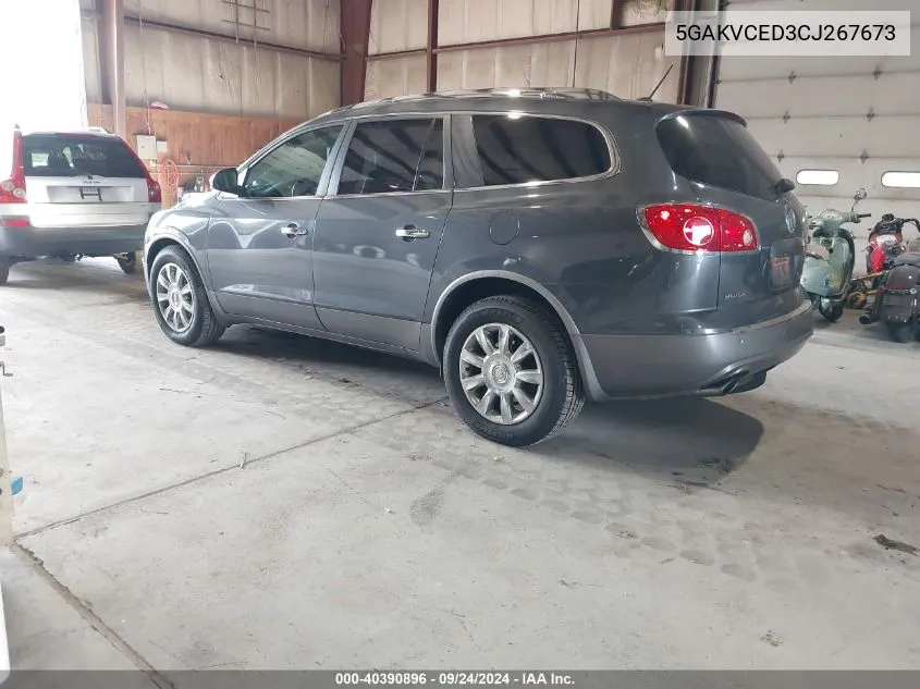 2012 Buick Enclave Leather VIN: 5GAKVCED3CJ267673 Lot: 40390896