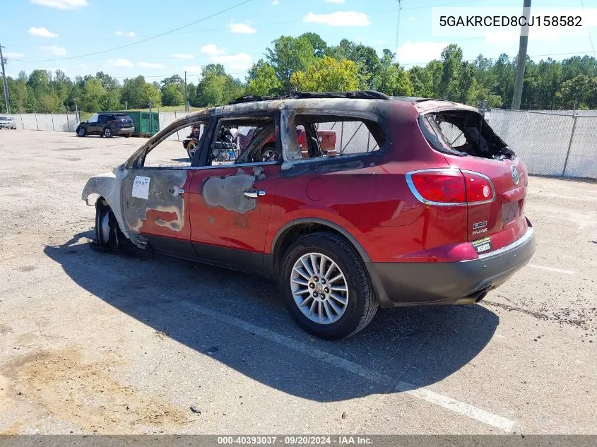 2012 Buick Enclave Leather VIN: 5GAKRCED8CJ158582 Lot: 40393037