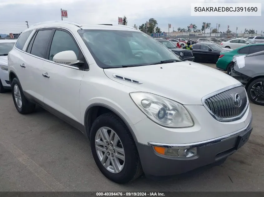 5GAKRAED8CJ391690 2012 Buick Enclave