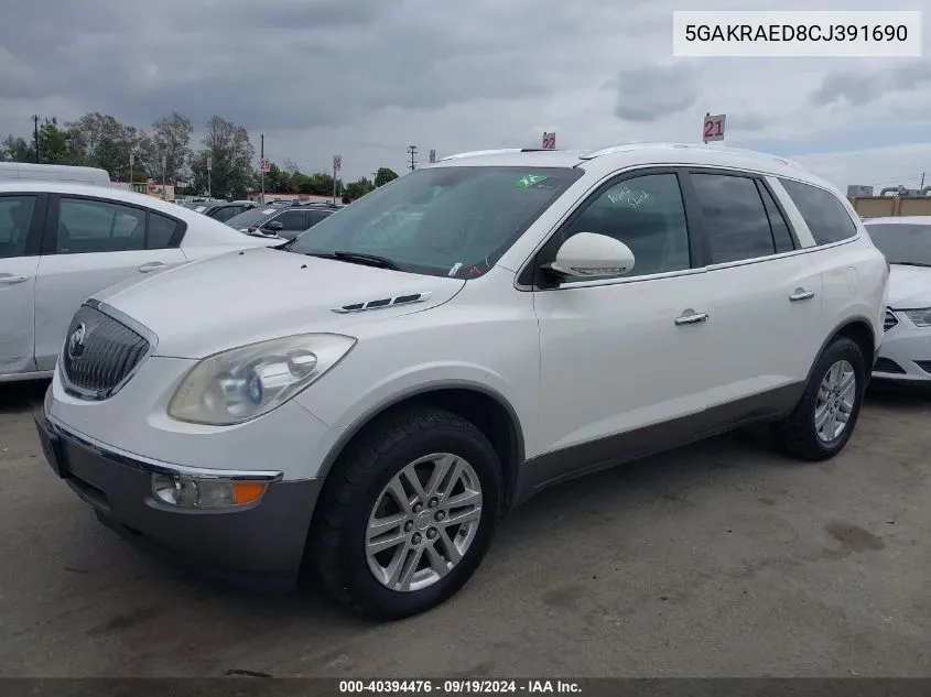 5GAKRAED8CJ391690 2012 Buick Enclave