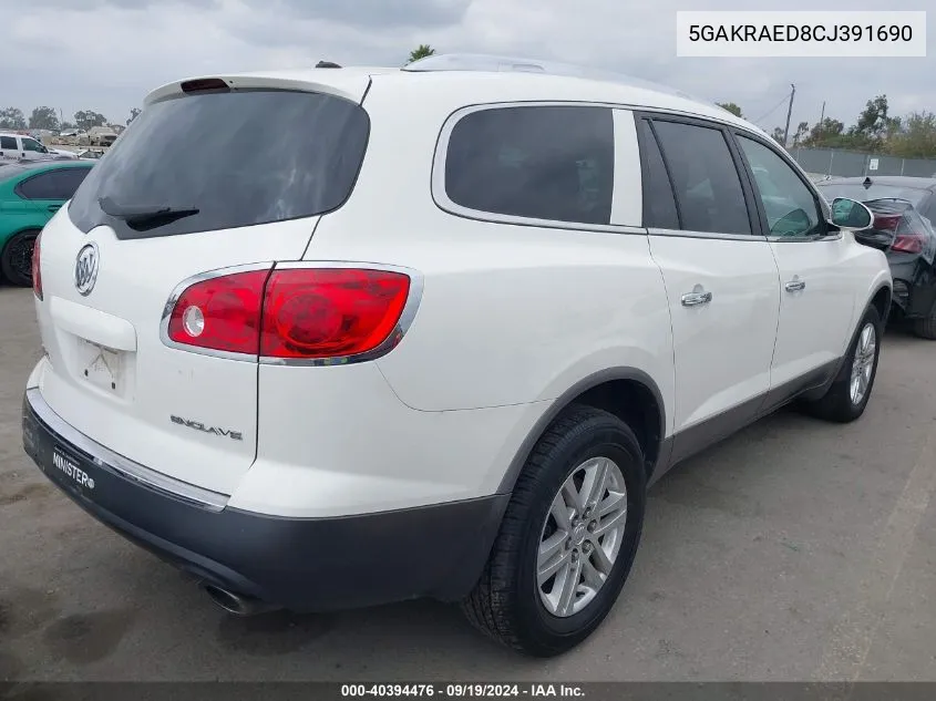 5GAKRAED8CJ391690 2012 Buick Enclave