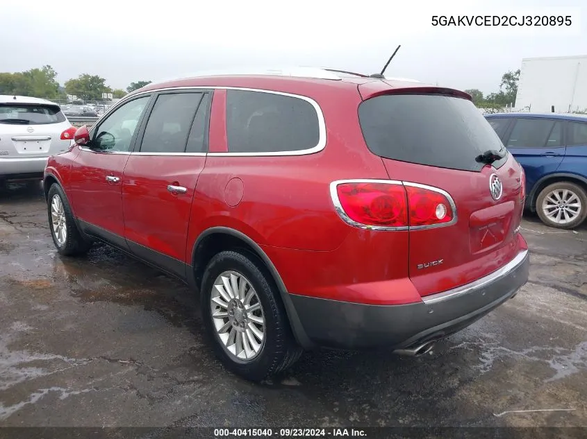 5GAKVCED2CJ320895 2012 Buick Enclave Leather