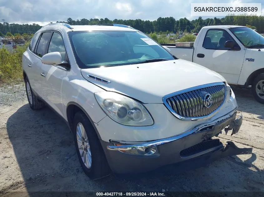 2012 Buick Enclave Leather VIN: 5GAKRCEDXCJ388589 Lot: 40427718