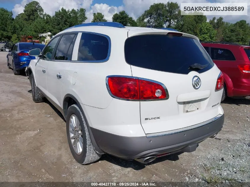 5GAKRCEDXCJ388589 2012 Buick Enclave Leather