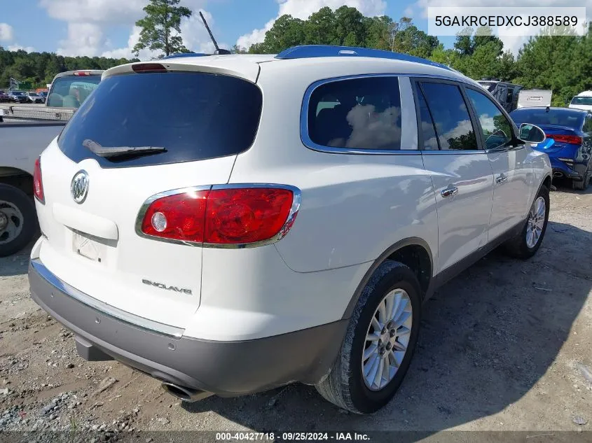 2012 Buick Enclave Leather VIN: 5GAKRCEDXCJ388589 Lot: 40427718